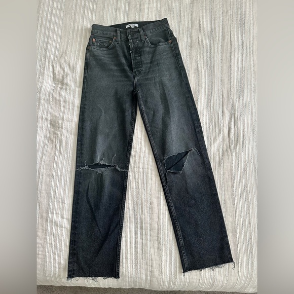 NWOT Re/Done 70s Stove Pipe Cropped Jeans - Picture 5 of 7